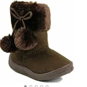 Kali girls Bany Flat Pom Pom ankle boots